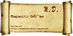 Magasitz Döme névjegykártya